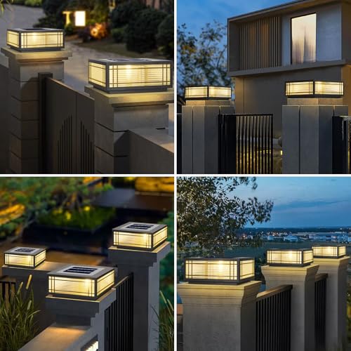Solar Post Lights for Outdoor Lamp Post Pillar Lamps