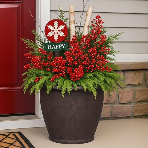Sunnydaze Anjelica 24'' Large Plastic Planter Pot for Plants (3 Count)