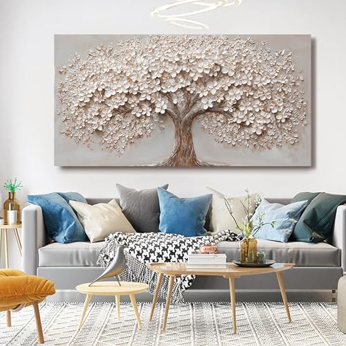 Canvas Wall Art Decor Prints Oversized Wall Art Pictures for Living Room Modern Large Tree of Life Wall Art Prints Artwork for Walls Bedroom Office Decor 29" X 58" Printed Decorative Painting