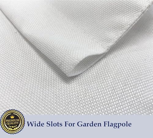 Garden Flag Stand with Sublimation Blank Garden Flags Metal Yard Flag Holder Pole Stake Small Flag Stands for Solid White Flag 12 x 18 DIY Custom Make Your Own Banner with Clips and Stopper