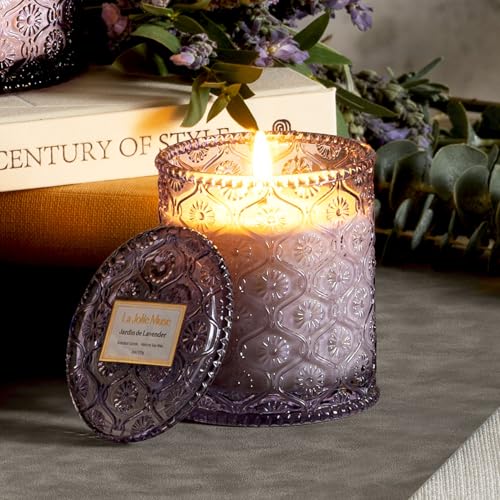 Lavender Lilac Fresh Scented Candles for Home (6 Ounce)