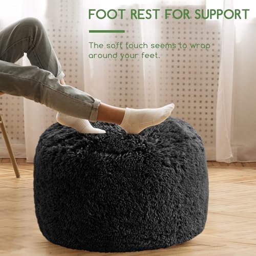 Round Stuffed Pouf Ottoman