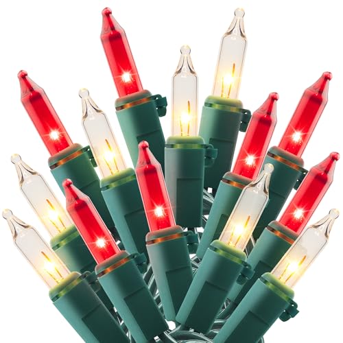 Red Warm White Christmas Lights (13 Foot)