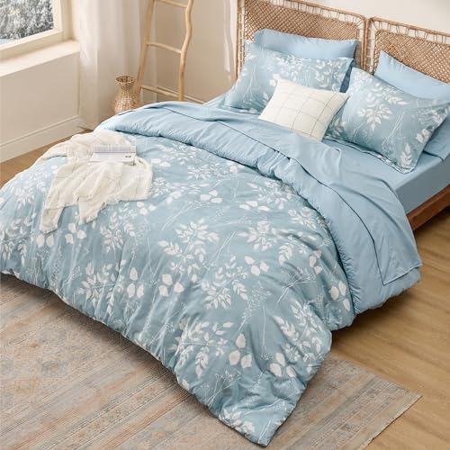 Floral Sky Blue Comforter Set