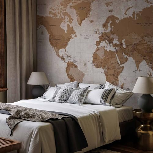Premium Wall Mural World Map 138x101 in (7 Count)