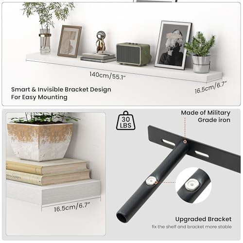 55 Inch Floating Shelves for Wall (2 Count)