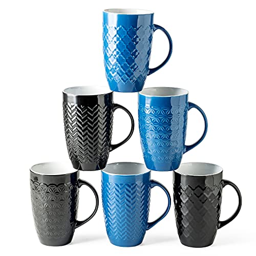 20 oz Large Coffee Mugs Set of 6 (6 Count)