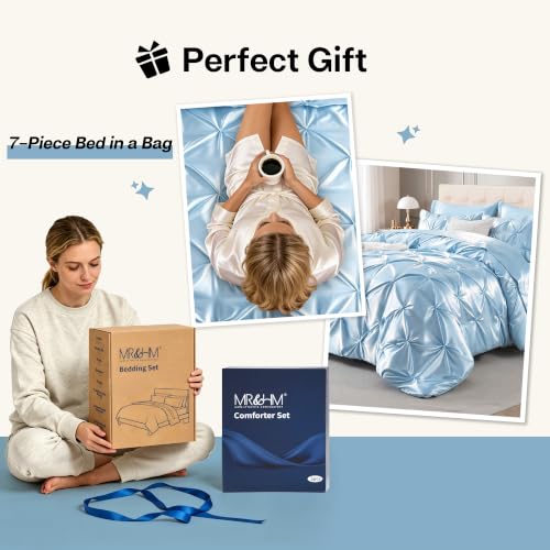 Satin California King Comforter Set (7 Count)