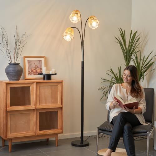 Rattan Floor Lamp for Living Room