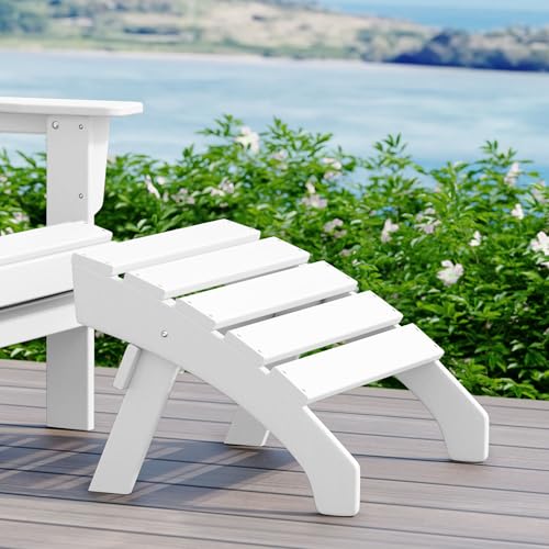 Dylan Outdoor Patio HDPE Adirondack Ottoman Footrest