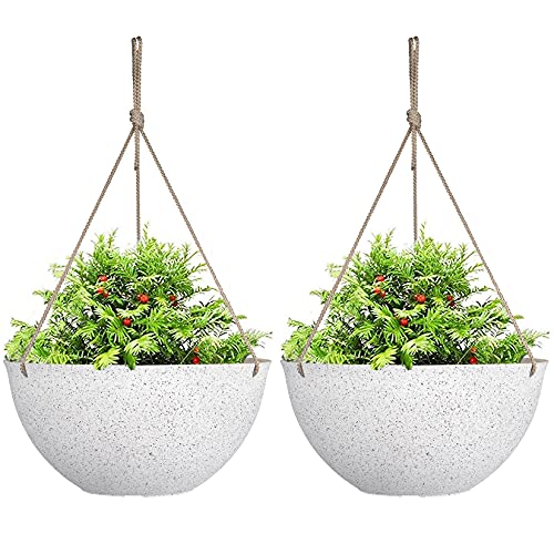 Large Hanging Planters for Outdoor Plants (2 Count)