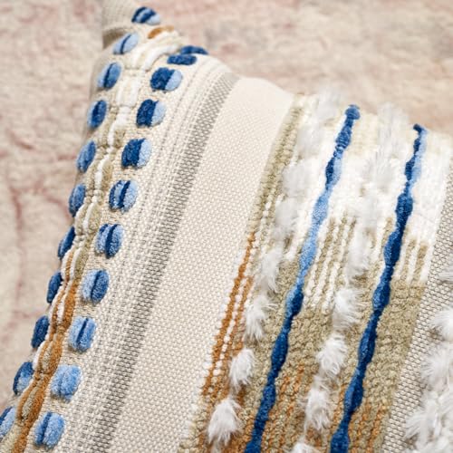Boho Chenille Tufted Throw Pillow Covers 18x18 Inch Set of 2 (2 Count)