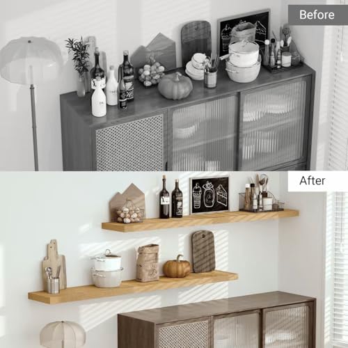 Deep Floating Shelves 60x12” Set of 1