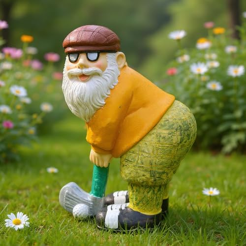 Golf Gnome Garden Statue Decorative