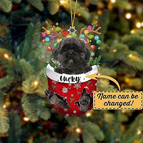 Lhasa Apso Dog Christmas Ornament