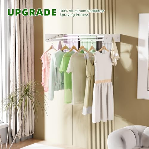 Wall Mounted Drying Rack for Laundry 40''