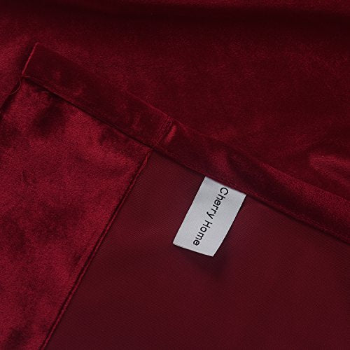 Set of 2 Heavy Velvet Flannel Blackout Window Curtains Drapes with Top Grommet Draperies Eyelet 52 Inches Wide by 120 Inches Long