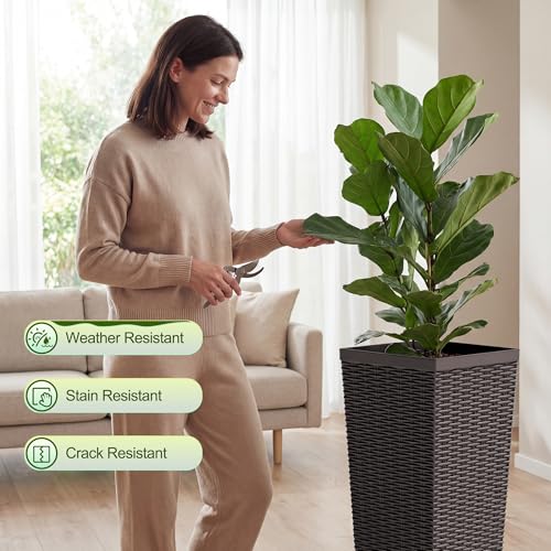 Resin 30'' Tall Planters (2 Count)