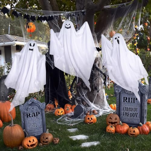 6 Pack Halloween Hanging Ghost Decorations with Lights (6 Count)
