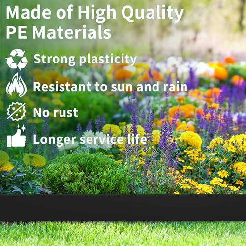 Landscape Edging 2in Garden Edging Borders No Dig 40ft (40 Foot)