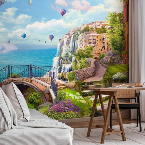 Peel and Stick Wallpaper Peel and Stick Landscape 212x98 Inch (11 Count)