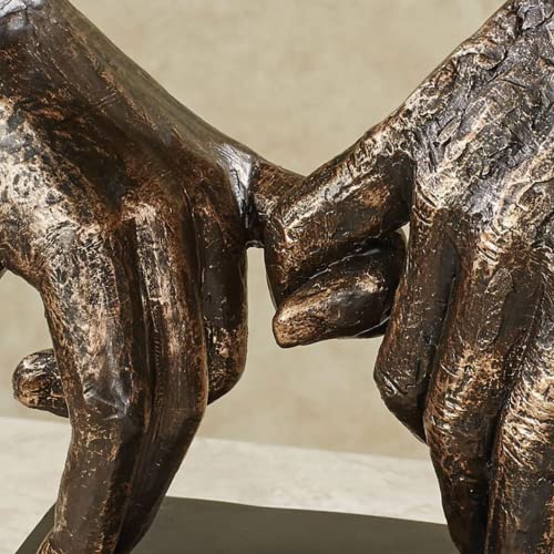 Lingering Hold Hands Table Sculpture Bronze