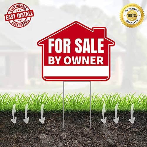 3PC For Sale By Owner Sign with Stakes (3 Count)