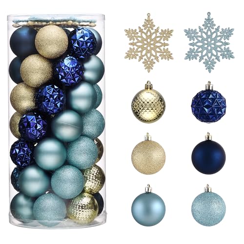 50ct Christmas Tree Decorations Ball Ornaments 2.36 Inches (50 Count)