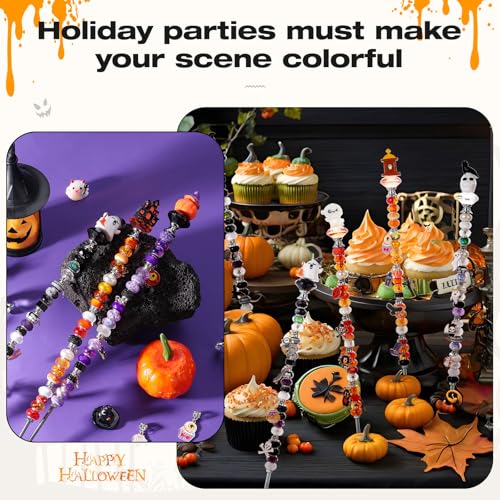 358Pcs Beaded Garden Stake DIY Halloween Decorative Garden Stake Kit (358 Count)