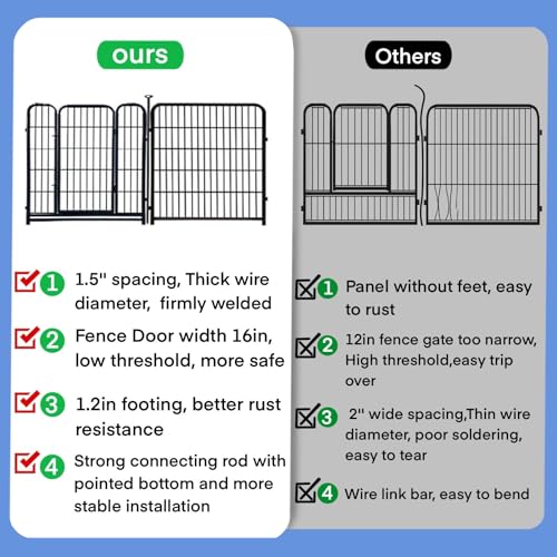 Tall Garden Fence with Gate (59.94 Sq Ft)