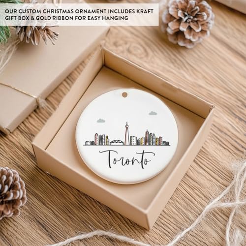 Round Ceramic Porcelain Christmas Tree Ornament Keepsake Gift