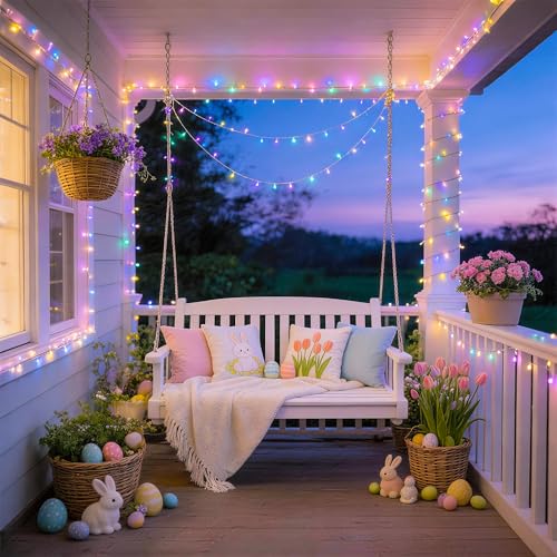 33ft 100 LED Easter Lights Battery Operated (100 Count)
