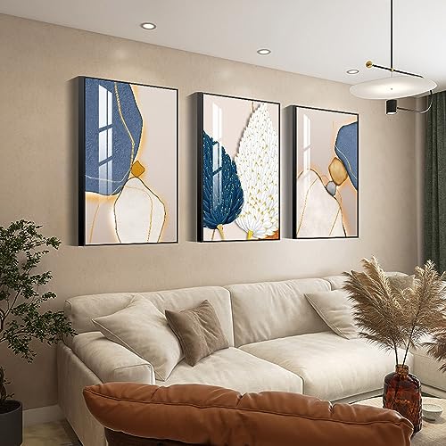 Bright Style Wall Art Set of 3 Frames Canvas Wall art Decor Abstract Minimalism Natural Posters & Prints (3 Count)