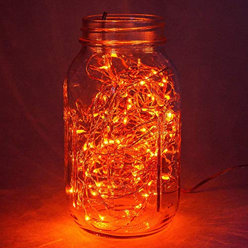 2 Pc Orange Halloween Fairy String Lights Battery Operated (20 Foot)