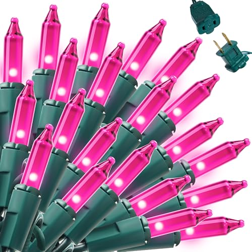 Pink Christmas String Lights (100 Count)