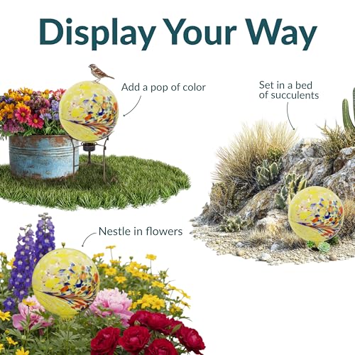Sunnydaze 10" Glass Gazing Ball for Garden