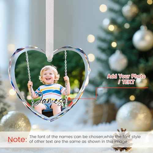 Personalized Christmas Ornaments with Photo Text