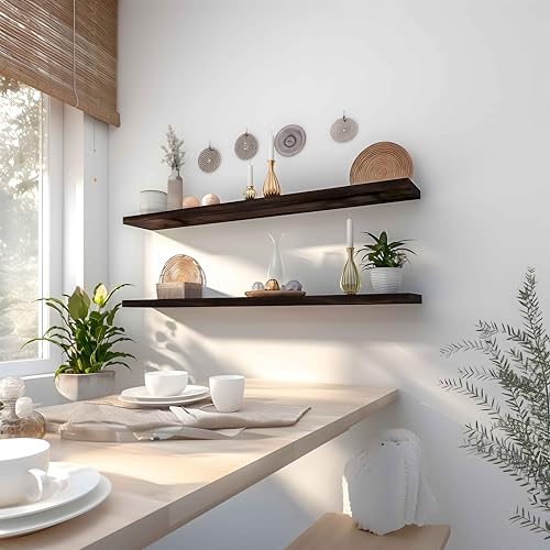 Wood Floating Shelves for Wall Decor (4 Count)