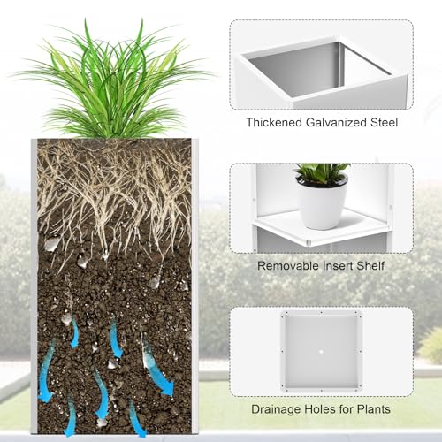 26" Tall Planter for Outdoor Plants