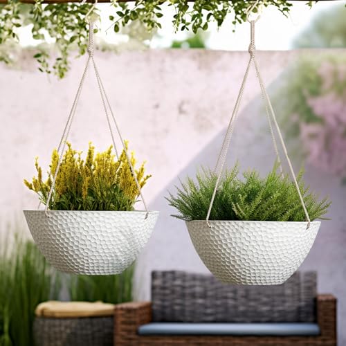 Large Hanging Planters for Outdoor Plants (2 Count)