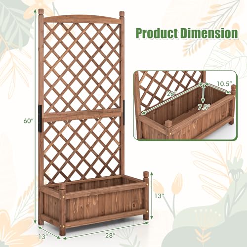 2 60” Raised Garden Bed with Trellis