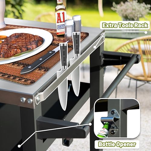 Domi 3 Shelf Outdoor Grill Table
