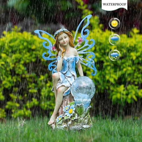 Garden Fairy Statues Solar Outdoor Decor