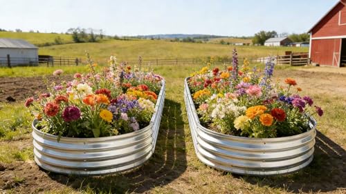 9 ft x 3 ft Raised Garden Bed Metal Elevated Planter for Vegetable Flower Herb (2 Count)