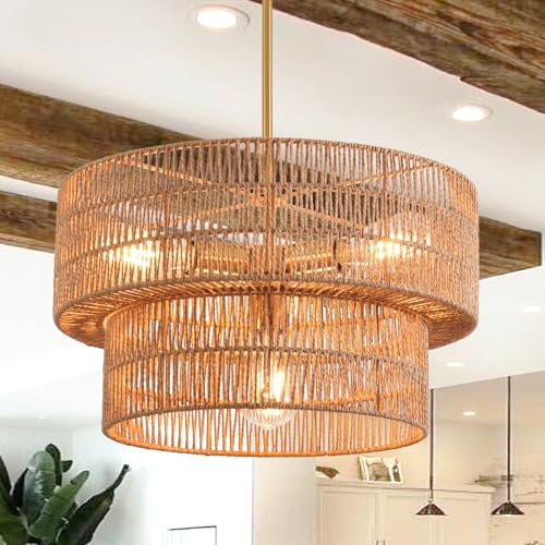 17.72" Boho Chandelier Light Fixture