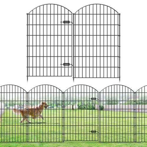 Metal Garden Fence with Gate 48 in x 20.3 ft (11692.8 sq in)