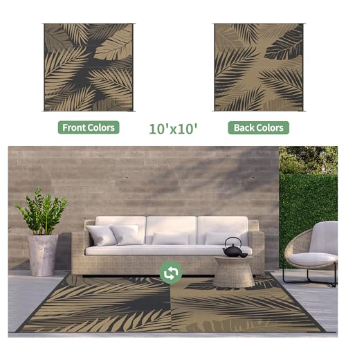 Outdoor Rug Waterproof Plastic Rugs for Patio (100 Sq Ft)