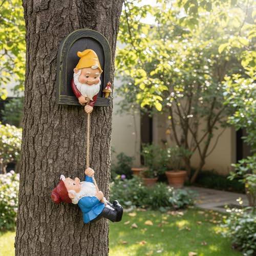 Climbing Gnomes Tree Faces Decor