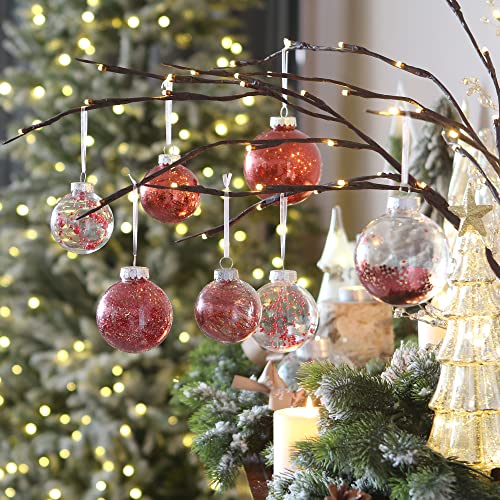 30 Pack Clear Christmas Ball Ornaments (30 Count)