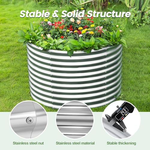 3×3×3ft Galvanized Raised Garden Bed Kit